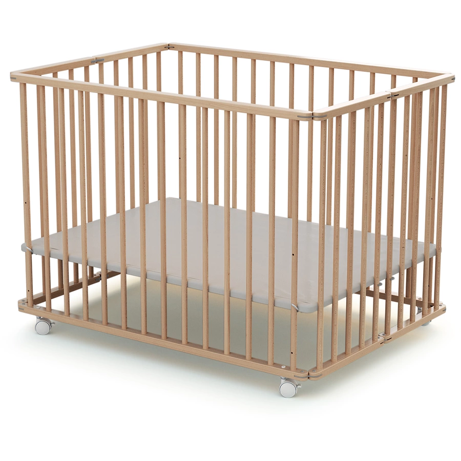 WEBABY Laufgitter faltbar Buche lackiert 70 x 100 cm