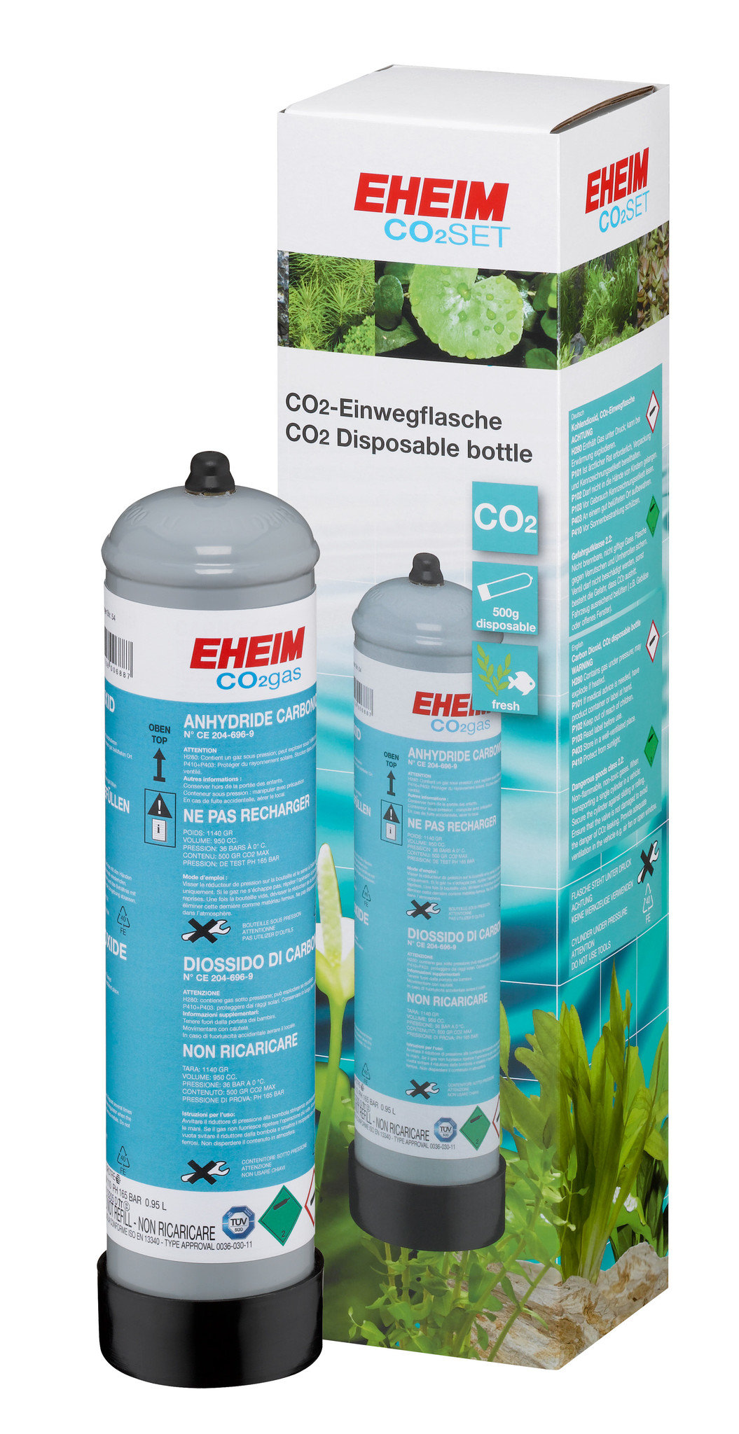 Eheim Co2-Fles Wegwerp 500g | Recyclebare fles