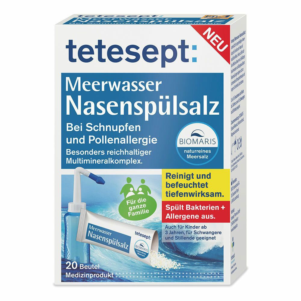 tetesept® Meerwasser Nasenspülsalz