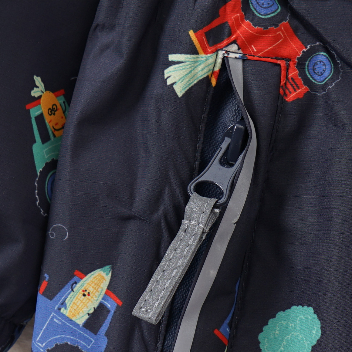 Topolino Jungen Regenoverall mit Bauernhof-Allover dunkelblau