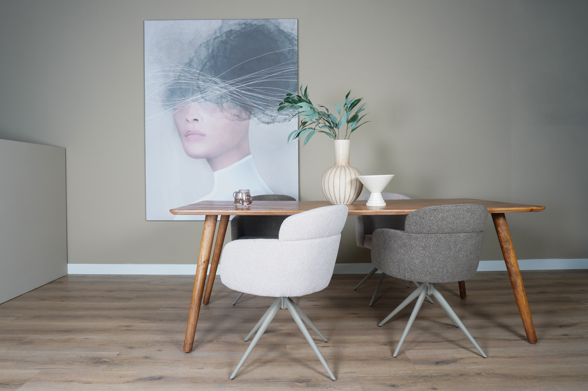 Eetkamerstoel Chase Boucle Naturel