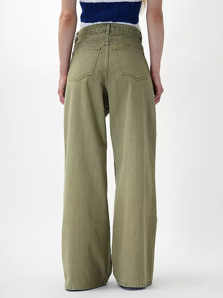 OFFICINE GENERALE Jeans Wide Leg MOENA  olive