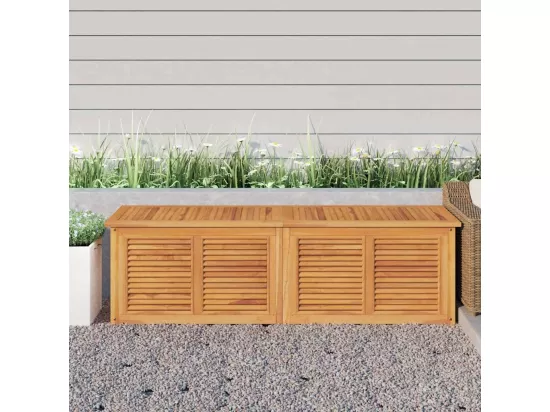Boîte de rangement jardin et sac 175x50x53 cm bois massif teck
