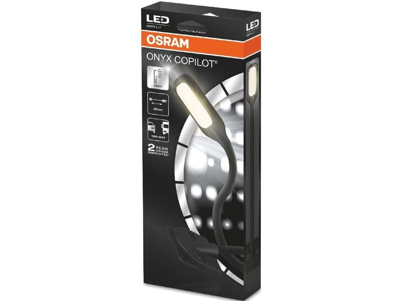 OSRAM ONYX COPILOT LED 12/24V mit Schraubbefestigung LKW/PK Fexibles LED-Leselicht