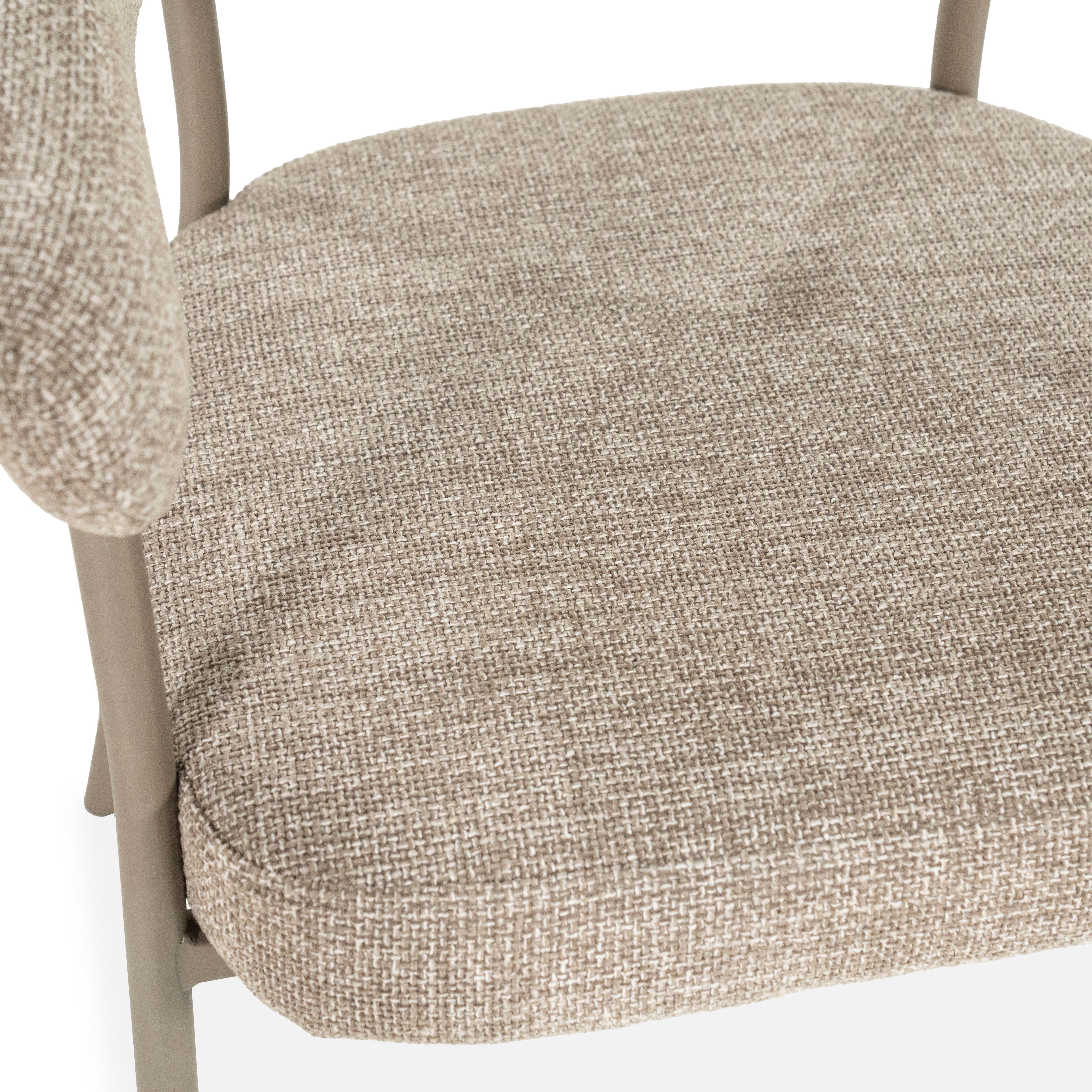 Eetkamerstoel 250028 taupe Yovi B55 x D57 x H77 cm