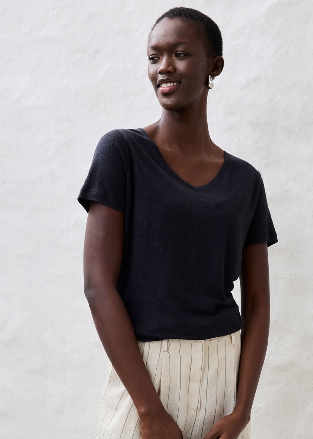 bonprix T-Shirt »Shirt aus reinem Leinen«, Shirt aus reinem Leinen