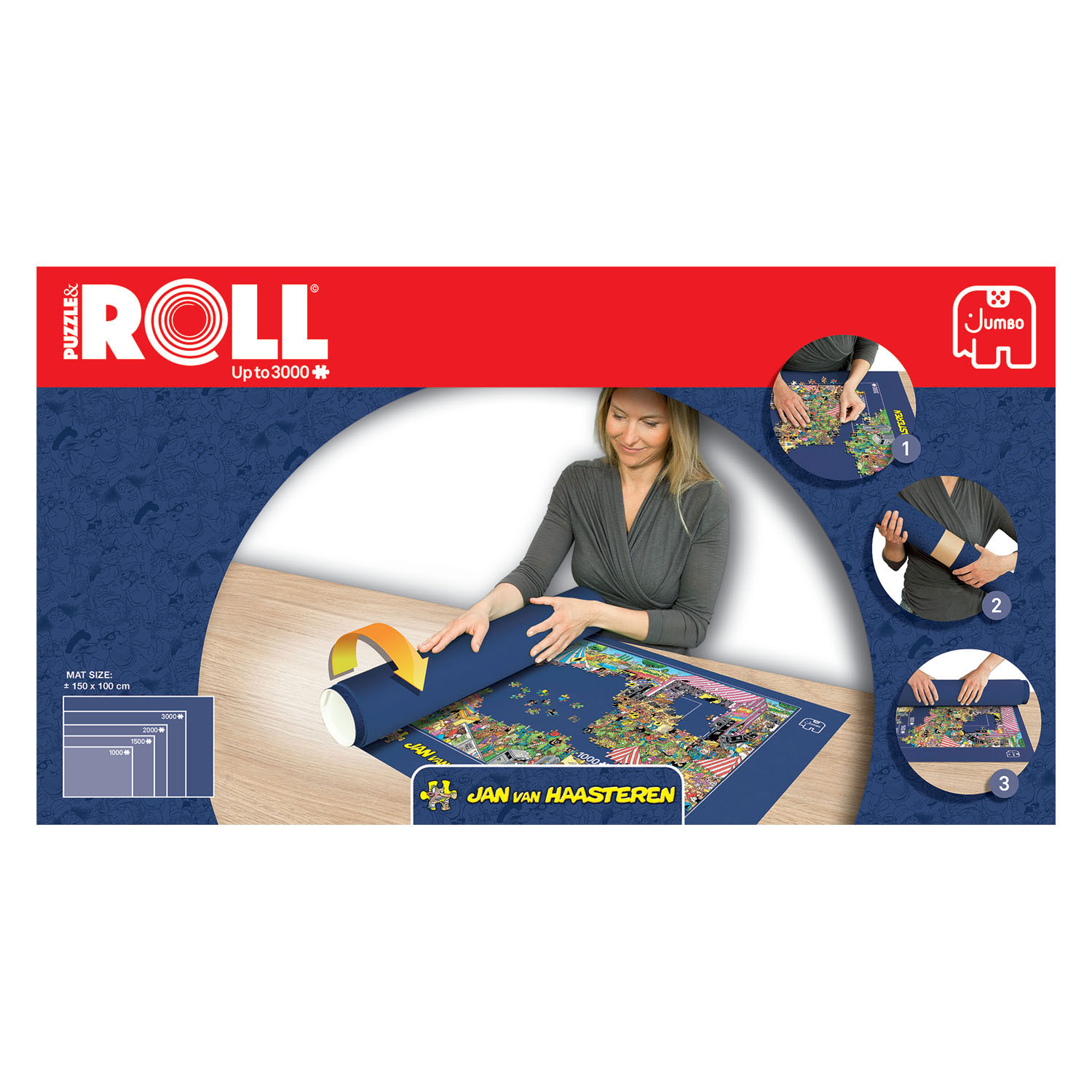 Jan van Haasteren Puzzelmat en Rol, tot 3000 stukjes