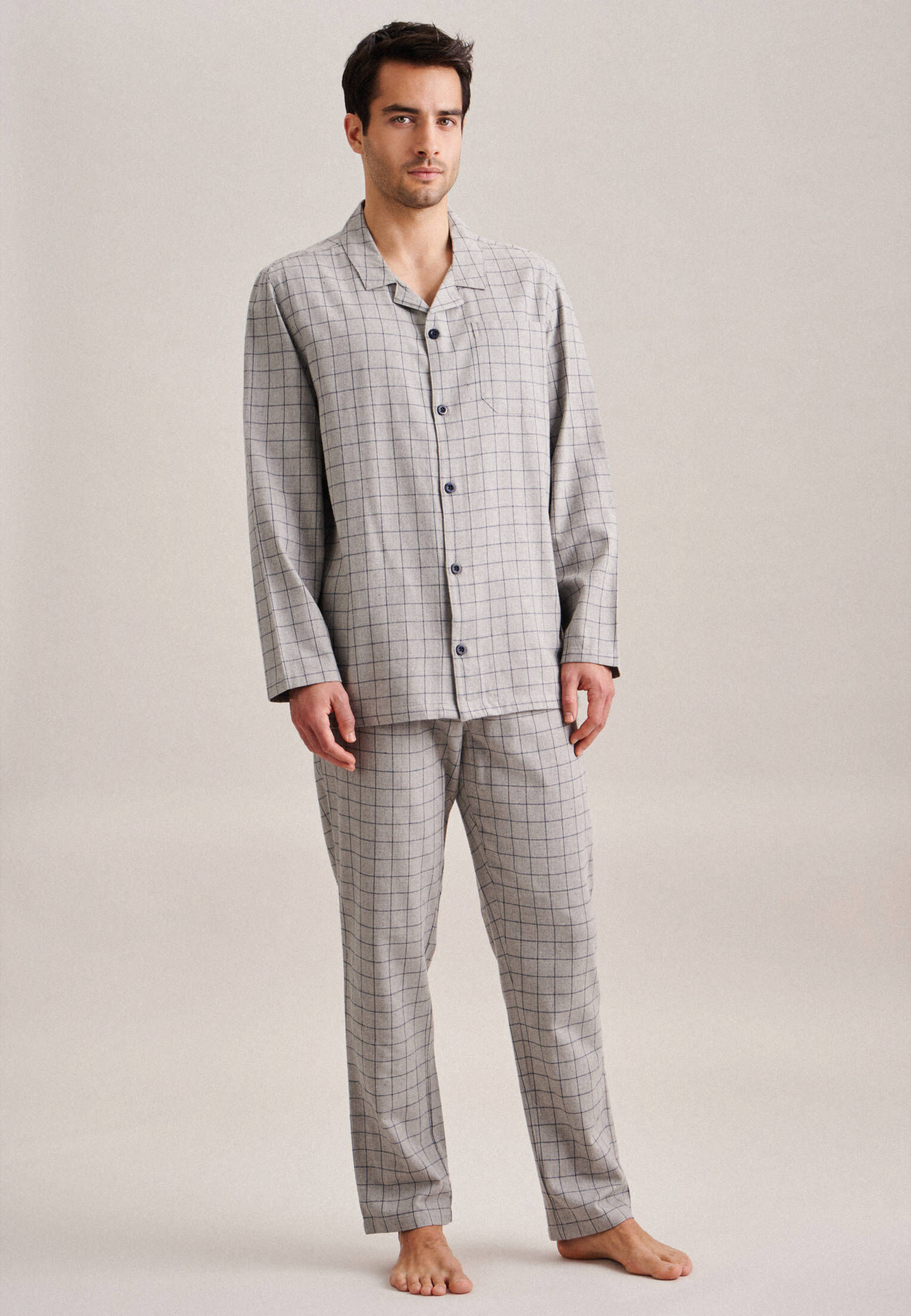 Seidensticker| Herren Pyjama Schwarze Rose