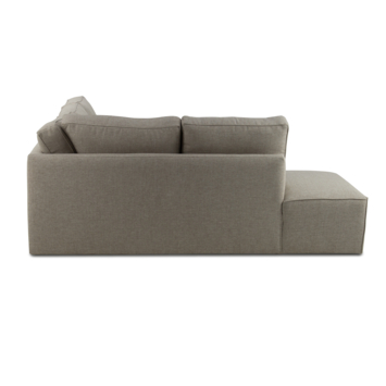 KARWEI hoekbank Mack grijs gerecycled stof met links verlenging