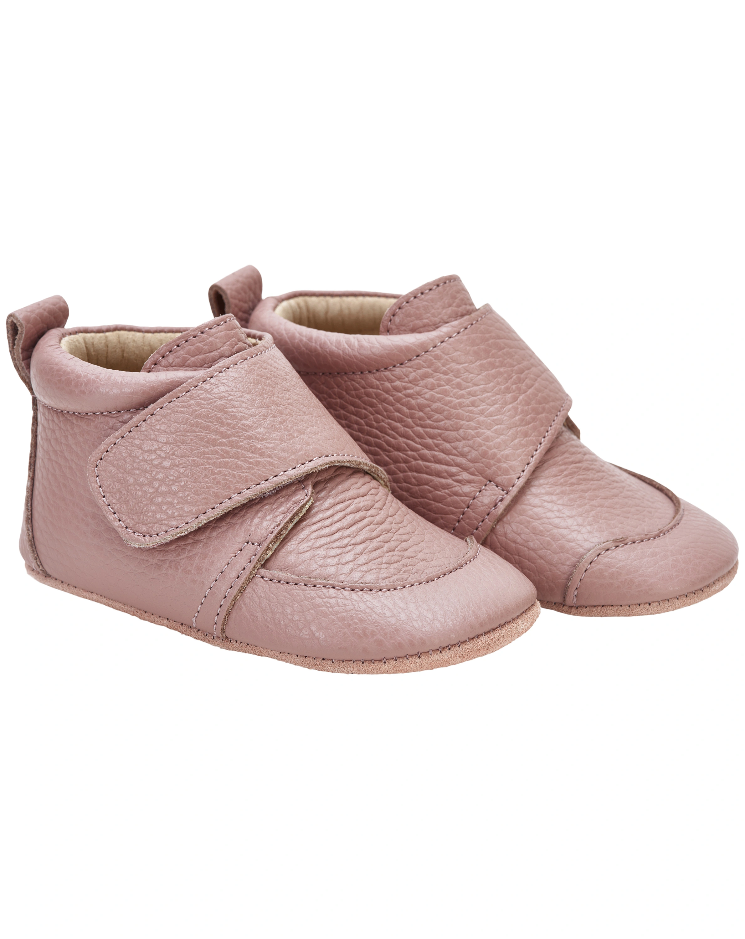 Leder-Krabbelschuhe EASY in old rose