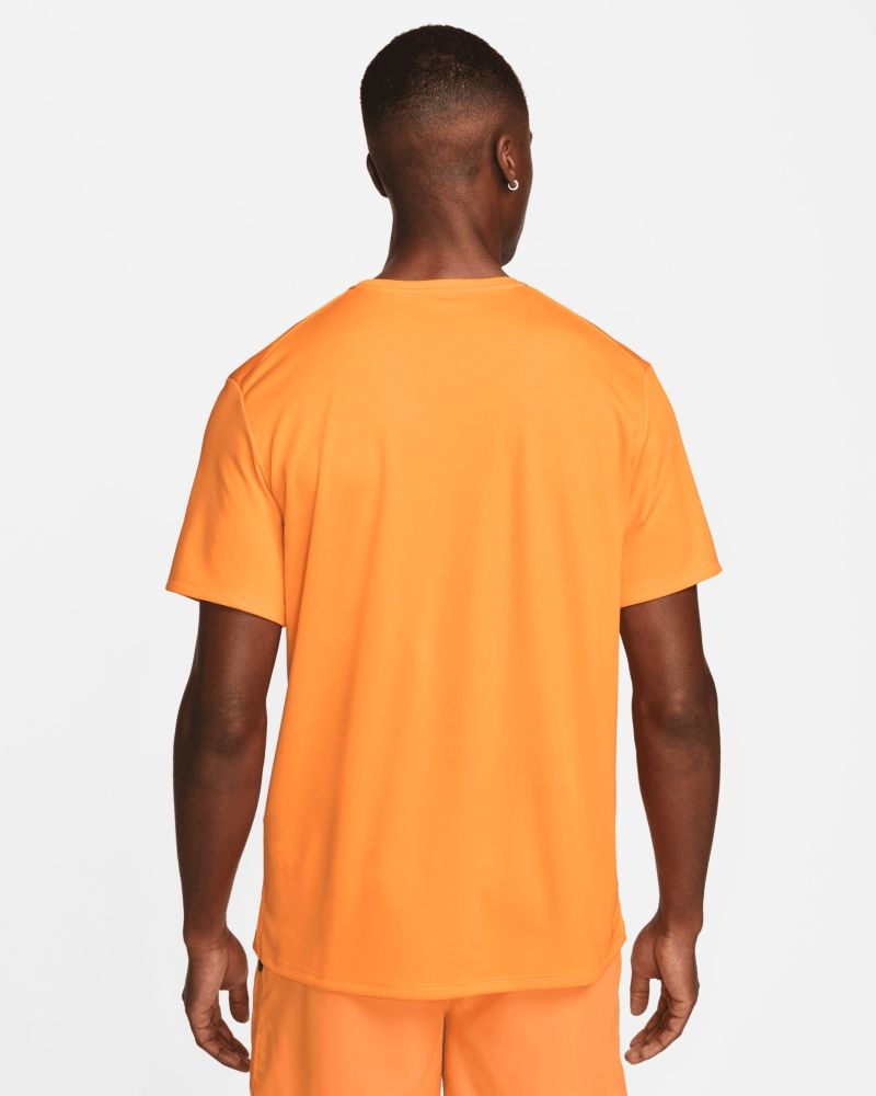 T-shirt de running Nike Miler Orange & Blanc pour homme