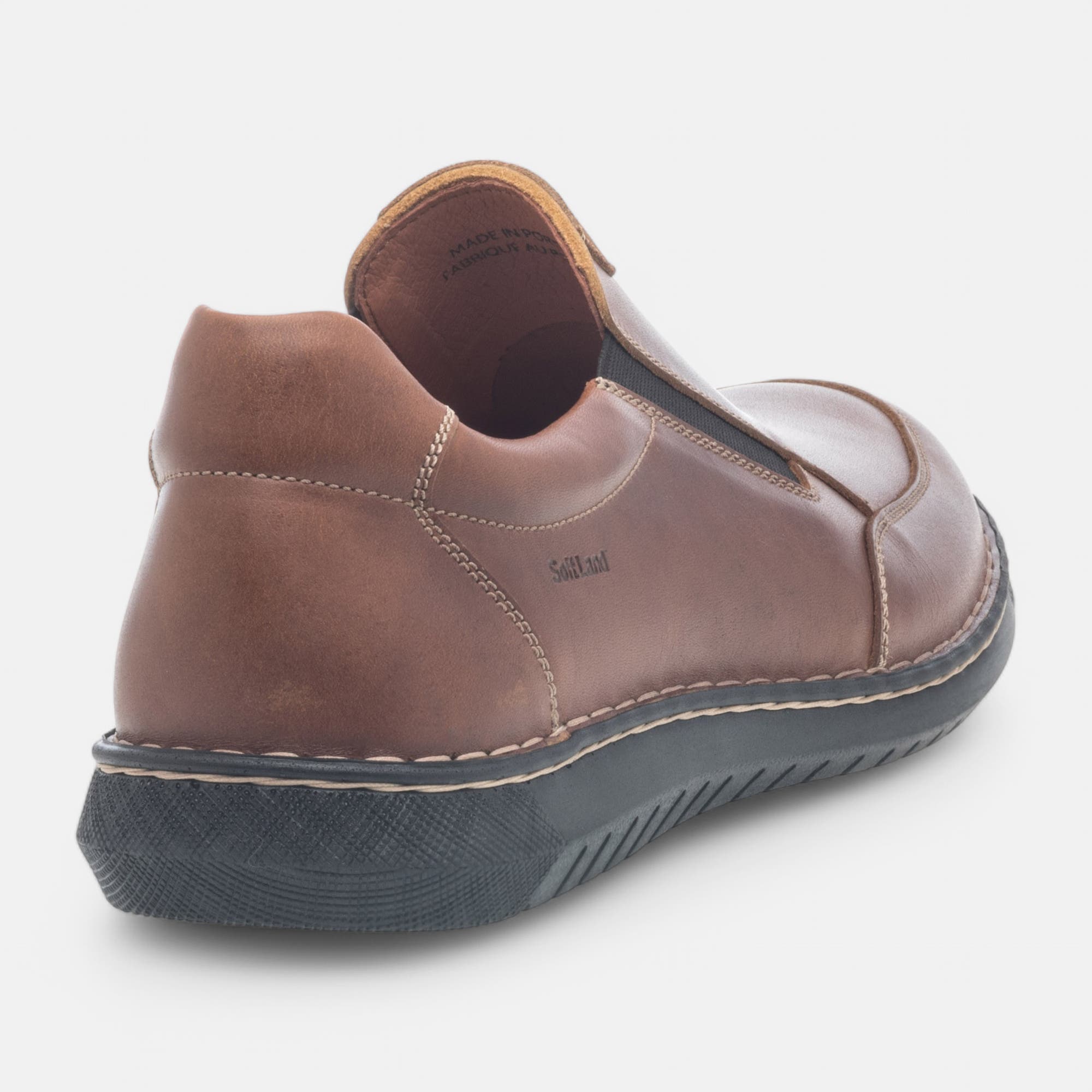 Mocassins pieds sensibles Homme en cuir cognac