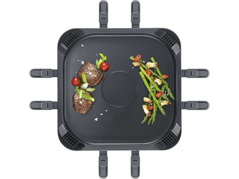 Severin Racletteofen RG 2379 Smokeless 8 Personen Rauchreduzierter Raclette-Grill mit 1900 W Leistung