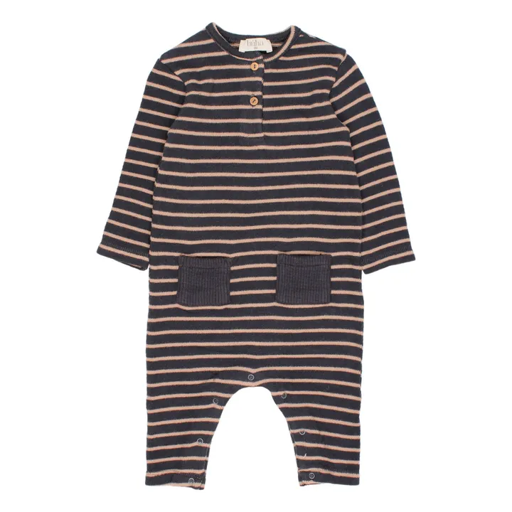 Búho Combinaison Jersey Rayée | Bleu nuit