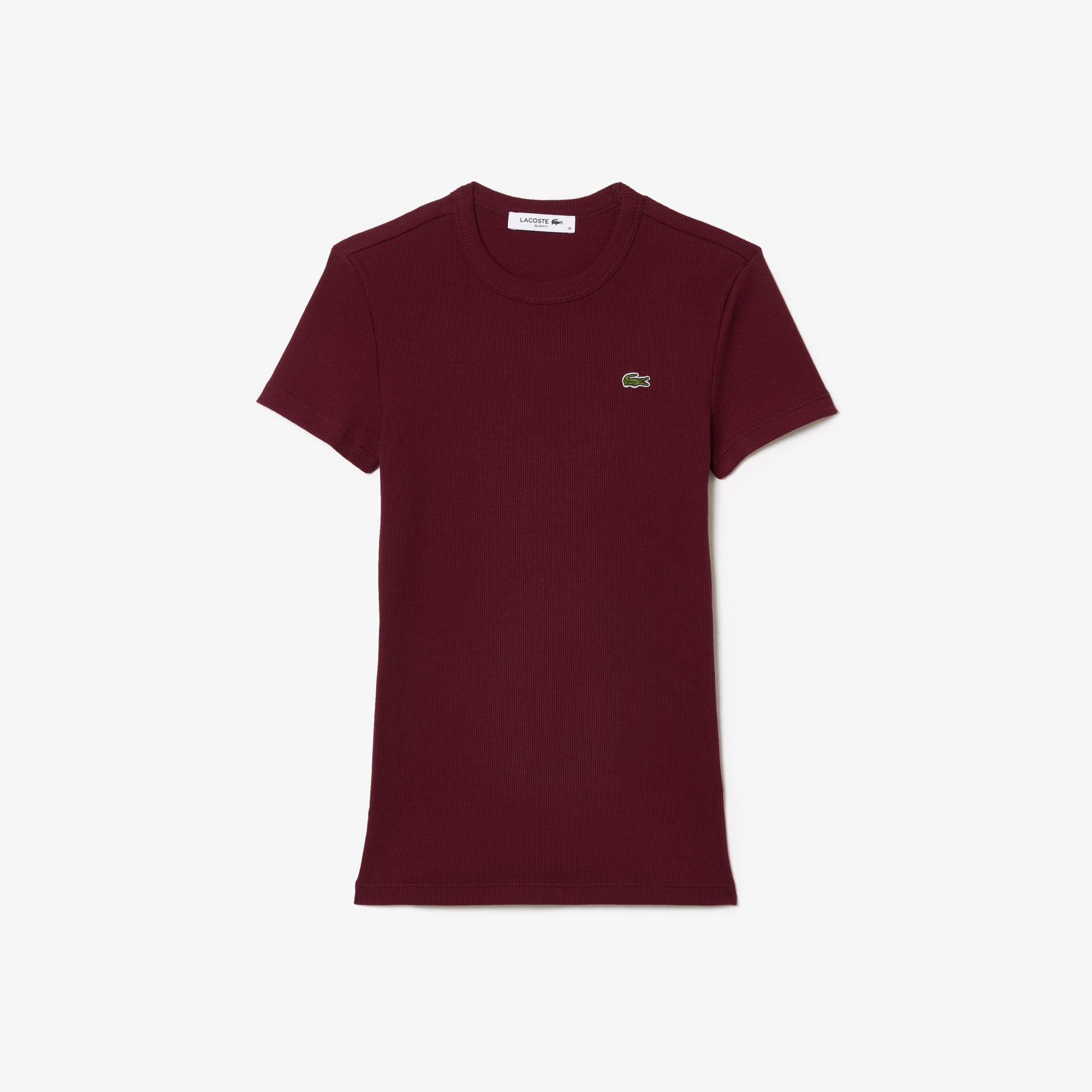 T-shirt femme Lacoste slim fit en coton biologique T-Shirts - Rouge - Lacoste - Femme
