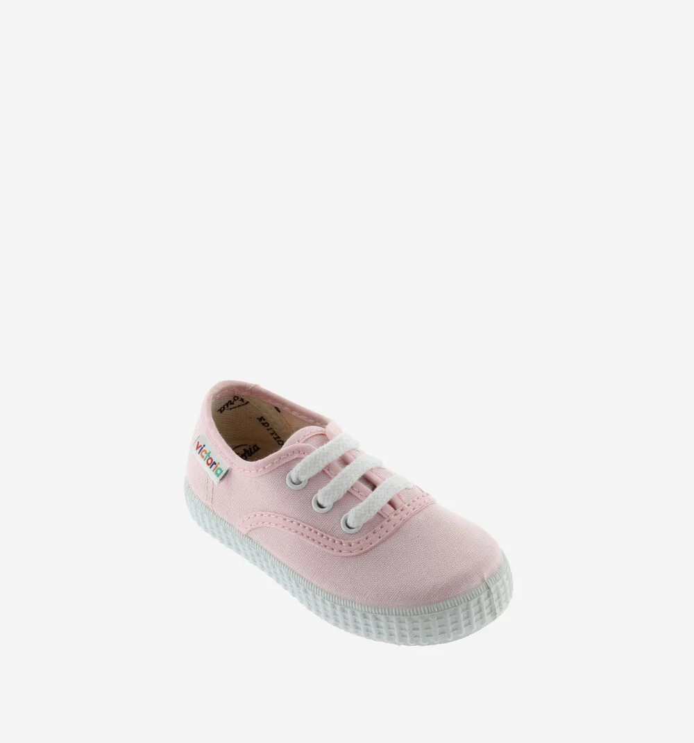 1915 INGLESA TENNIS TOILE BIOLOGIQUE Baskets en toile unisexe à lacets ROSA