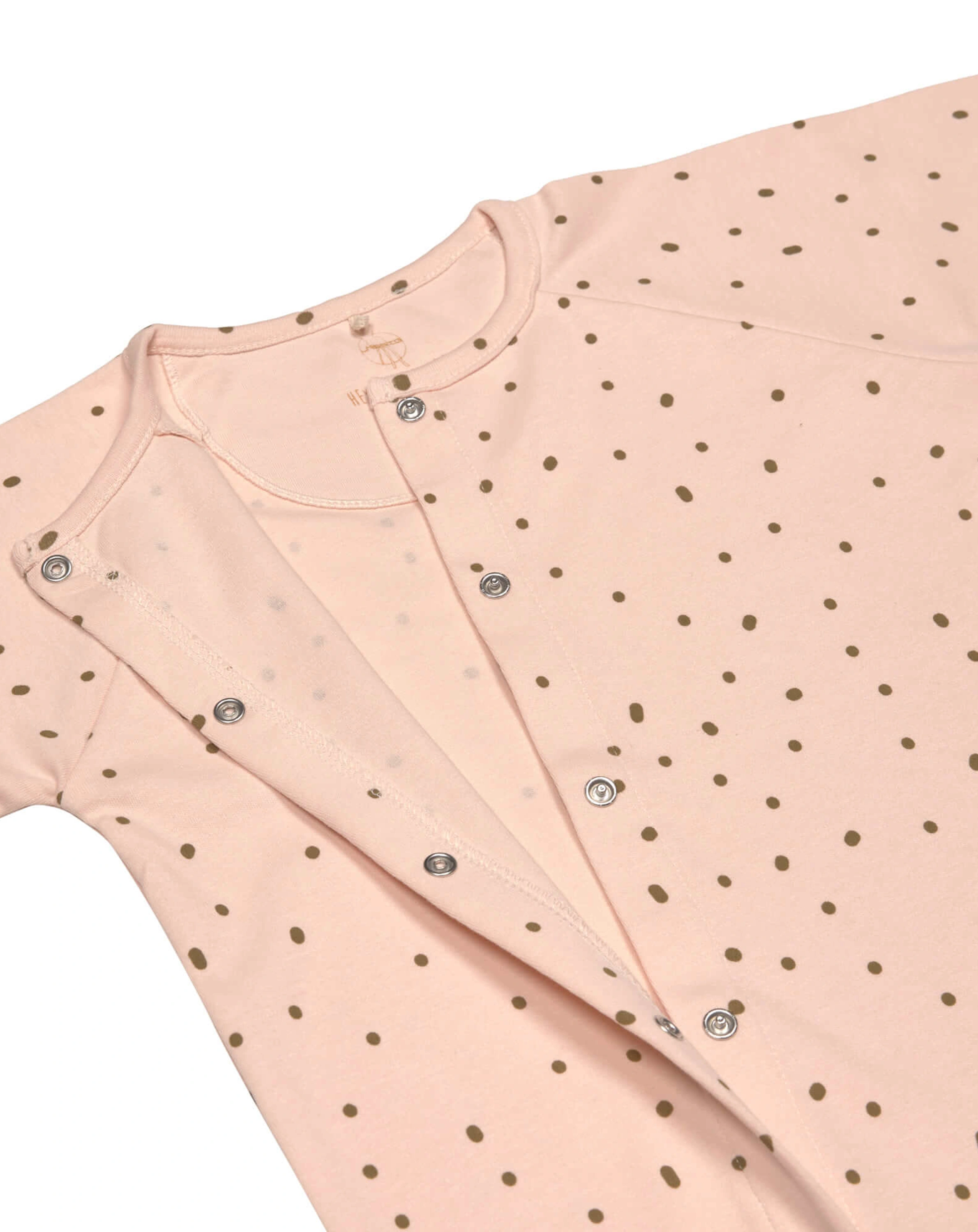 Schlafstrampler DOTS mit Fuß in powder pink