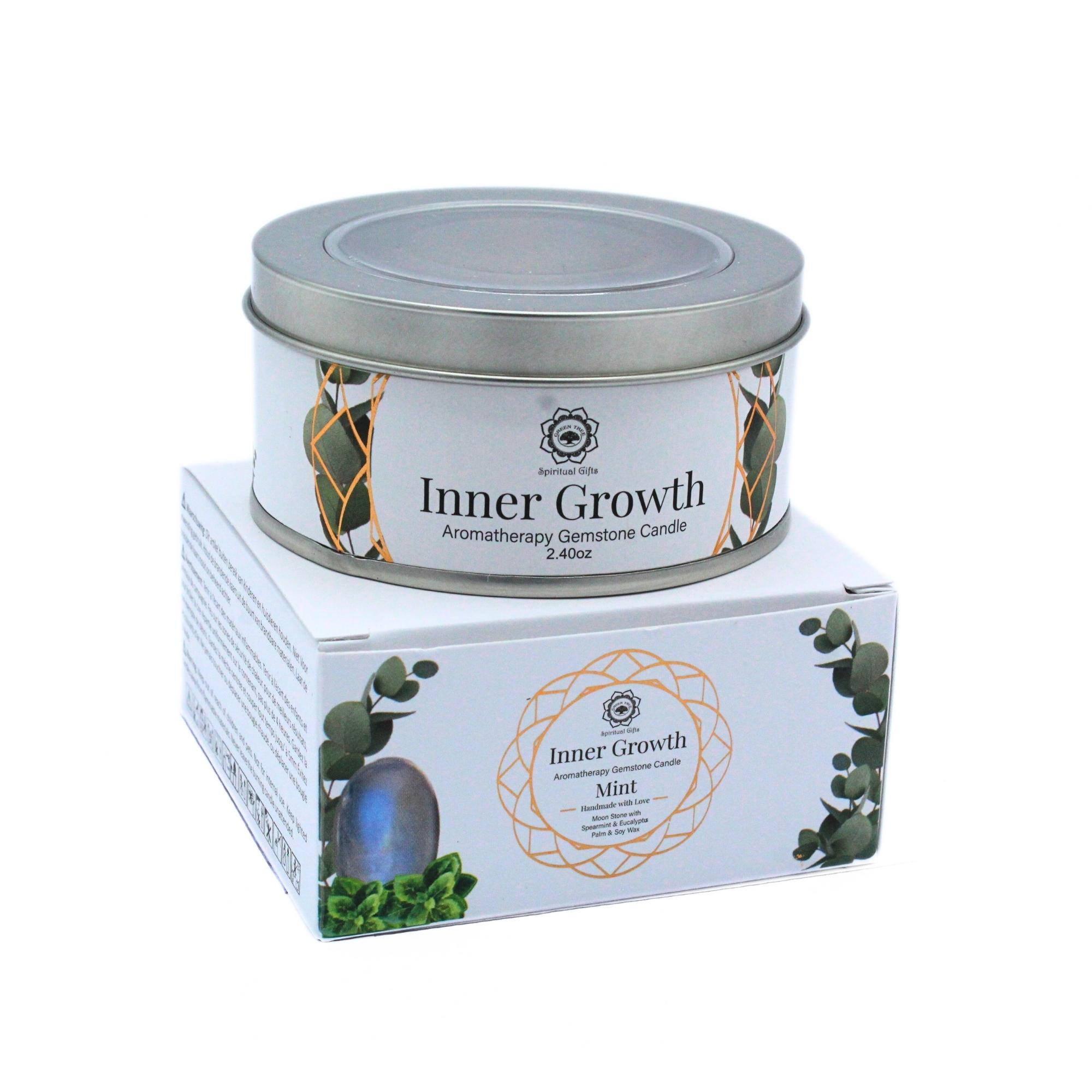 Green Tree Gemstone Candle Inner Growth Mint (70 gr)