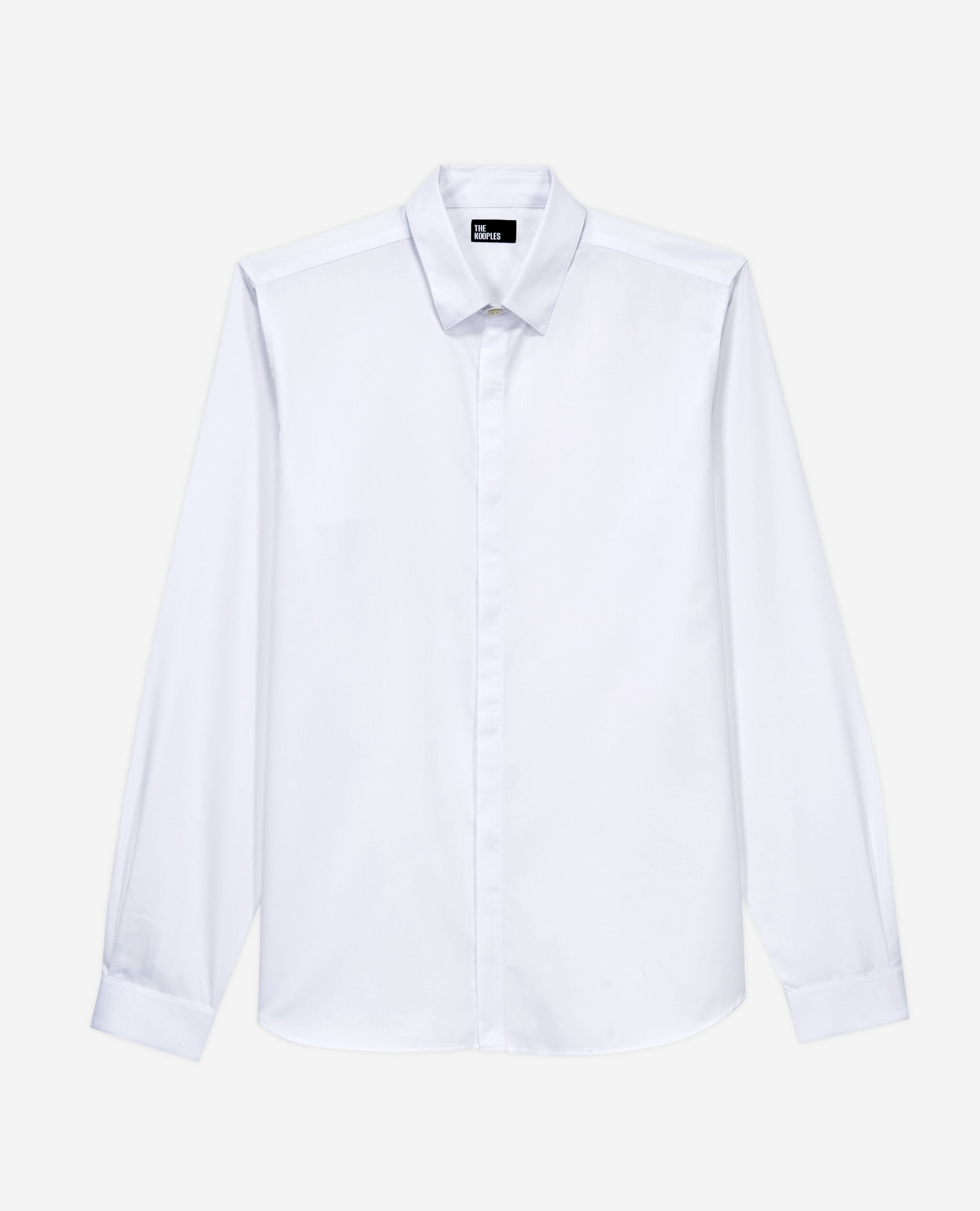 Chemise col classique en coton blanche