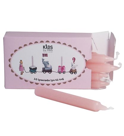 Kids by Friis Kerzen für Geburtstagszug - 10 st. - Pink