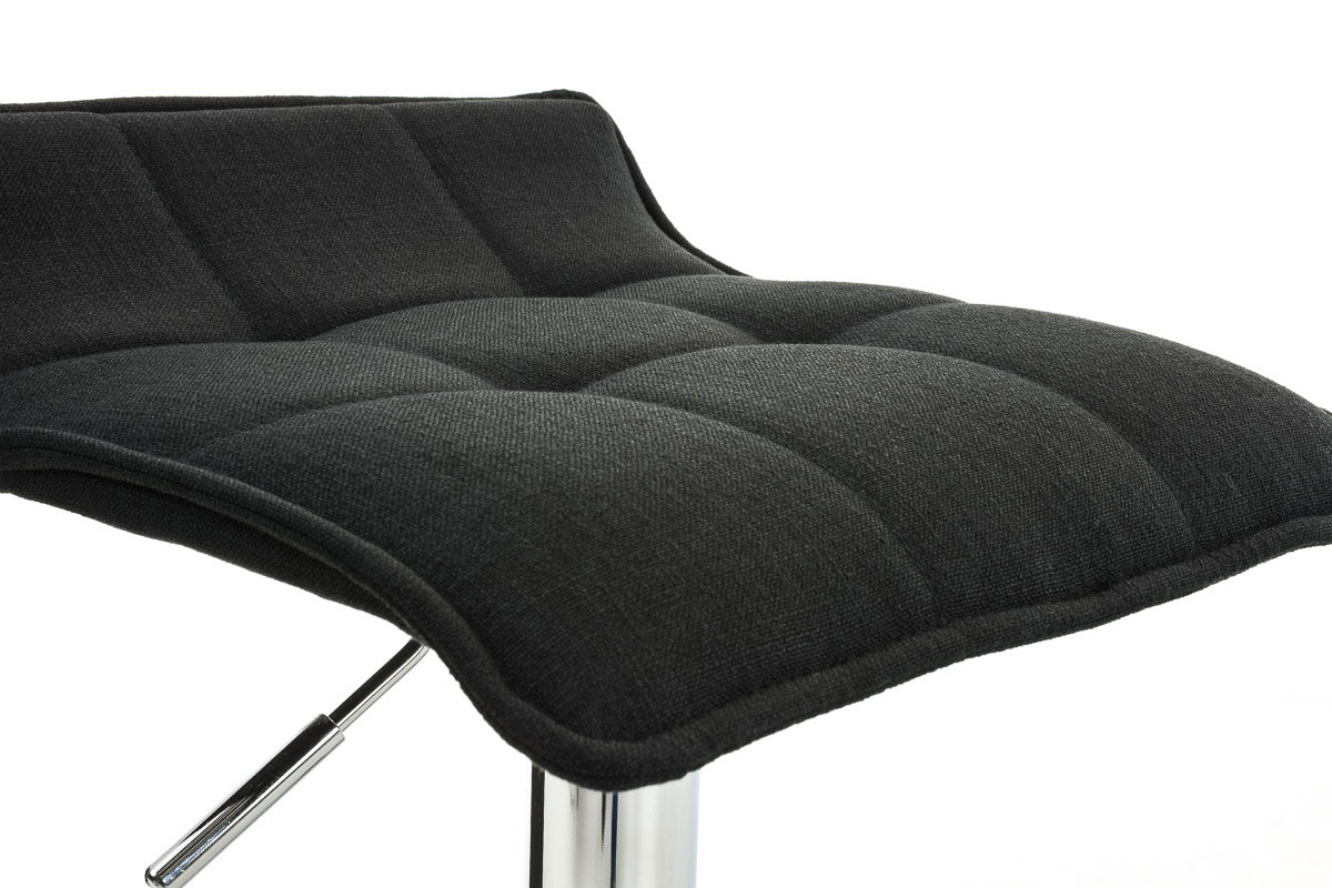 CLP Barhocker Madison Mit Hochwertiger Polsterung Und Stoffbezug I Höhenverstellbarer Barstuhl Mit Metallgestell In Chrom-Optik