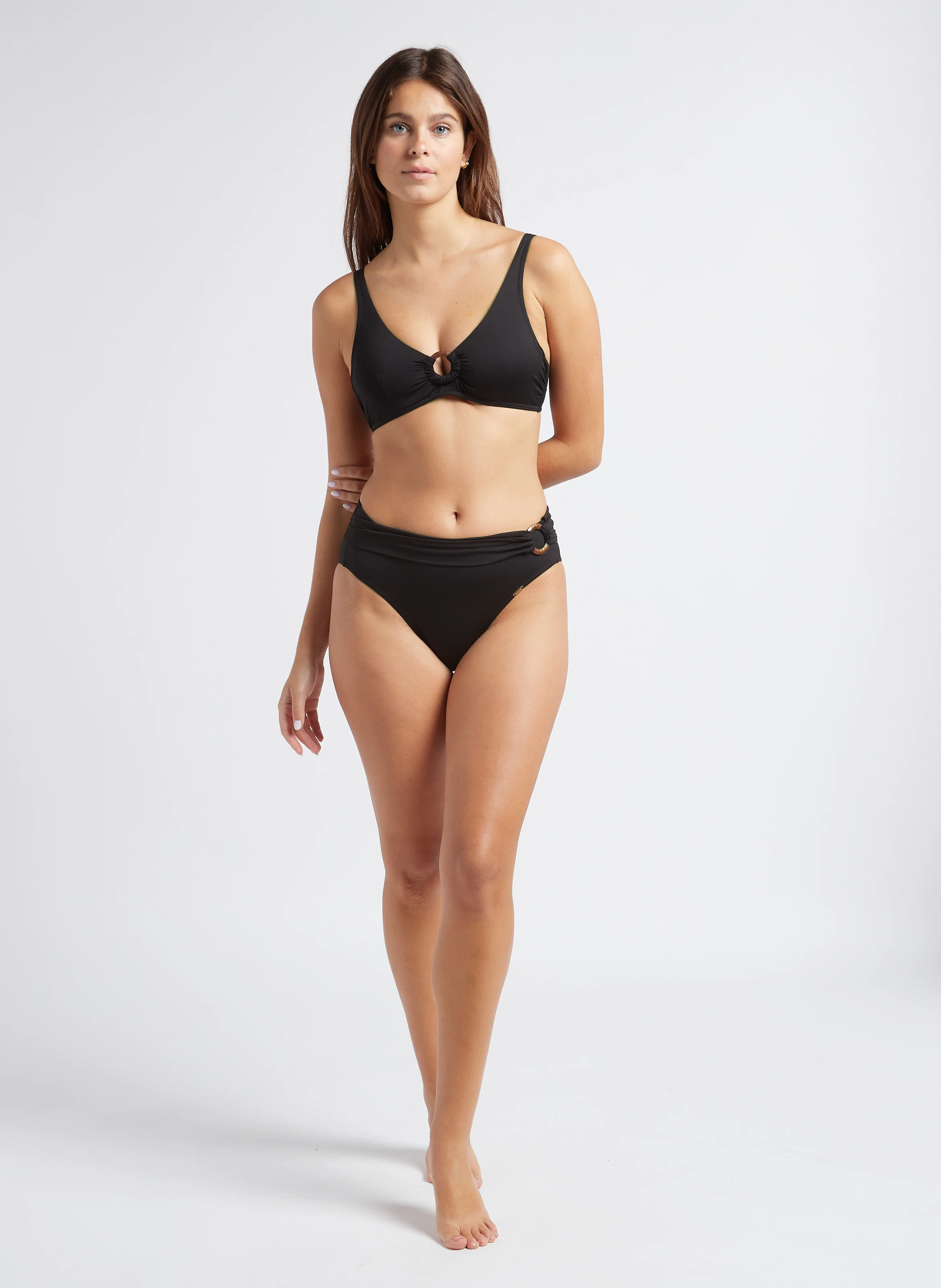 CELEBES - Bas de maillot de bain taille haute| Noir