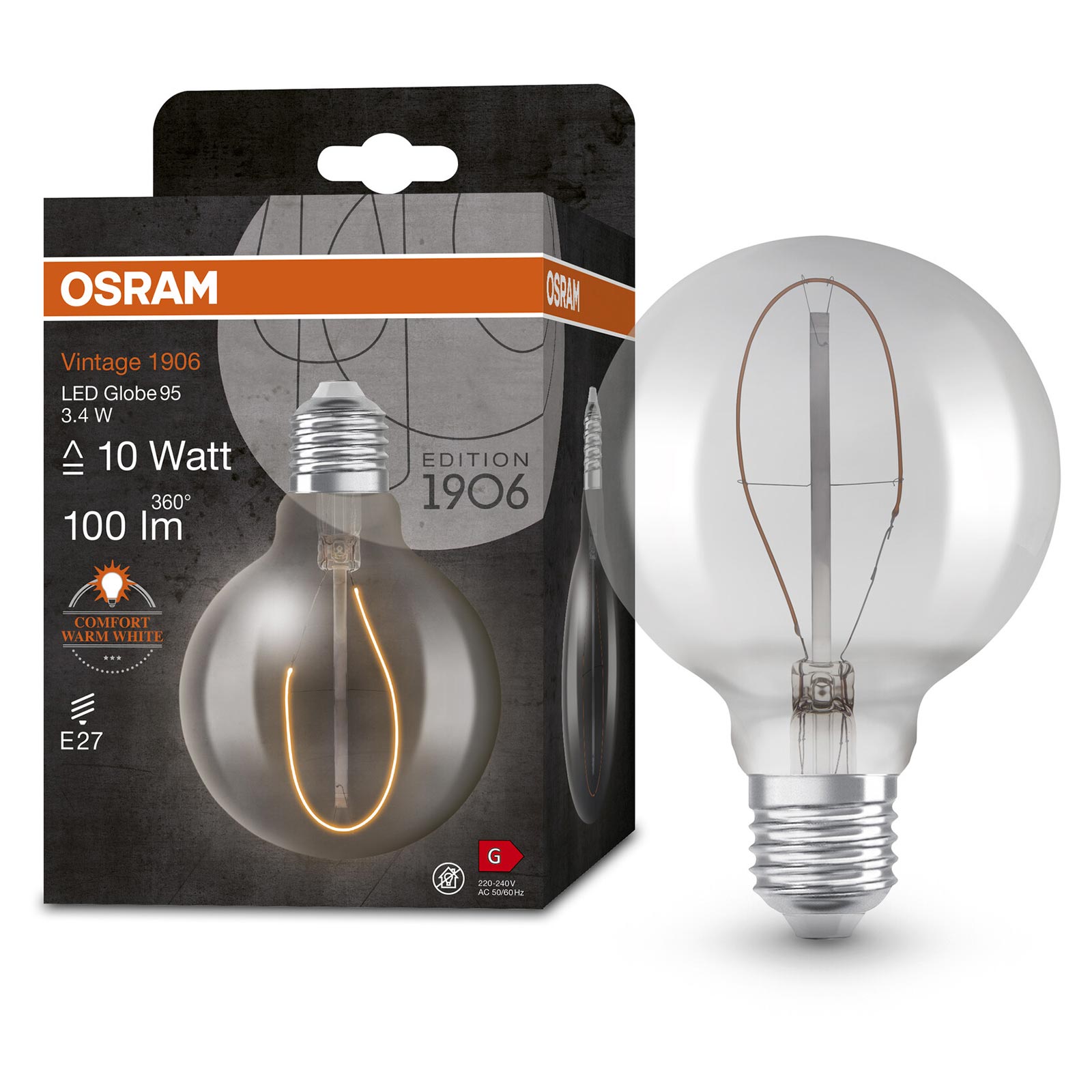LED-Leuchmittel 1906 GL65 - Filament Globe - E27