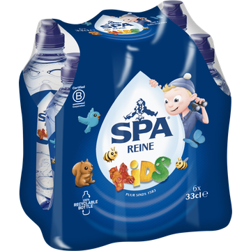 SPA REINE Natuurlijk Mineraalwater 6 x 33 cl sportdop Kids