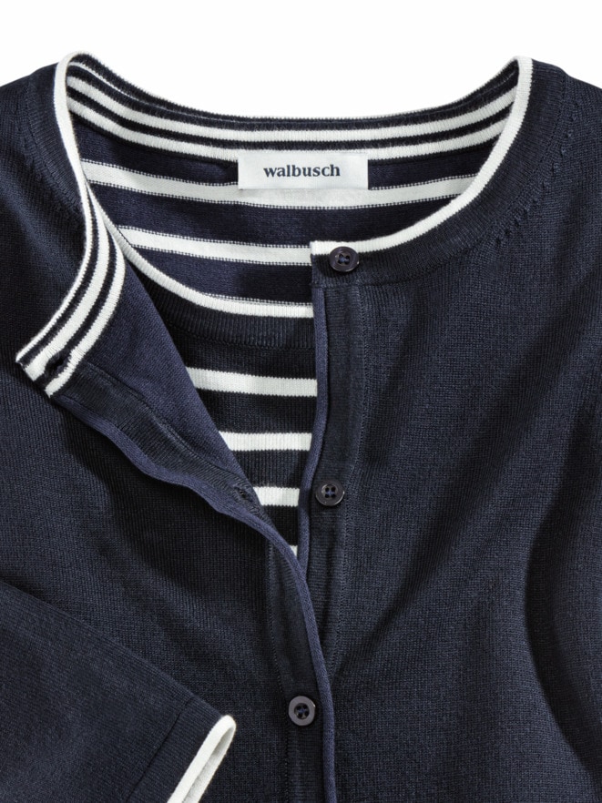 Hautschmeichler-Twinset Ringelmix