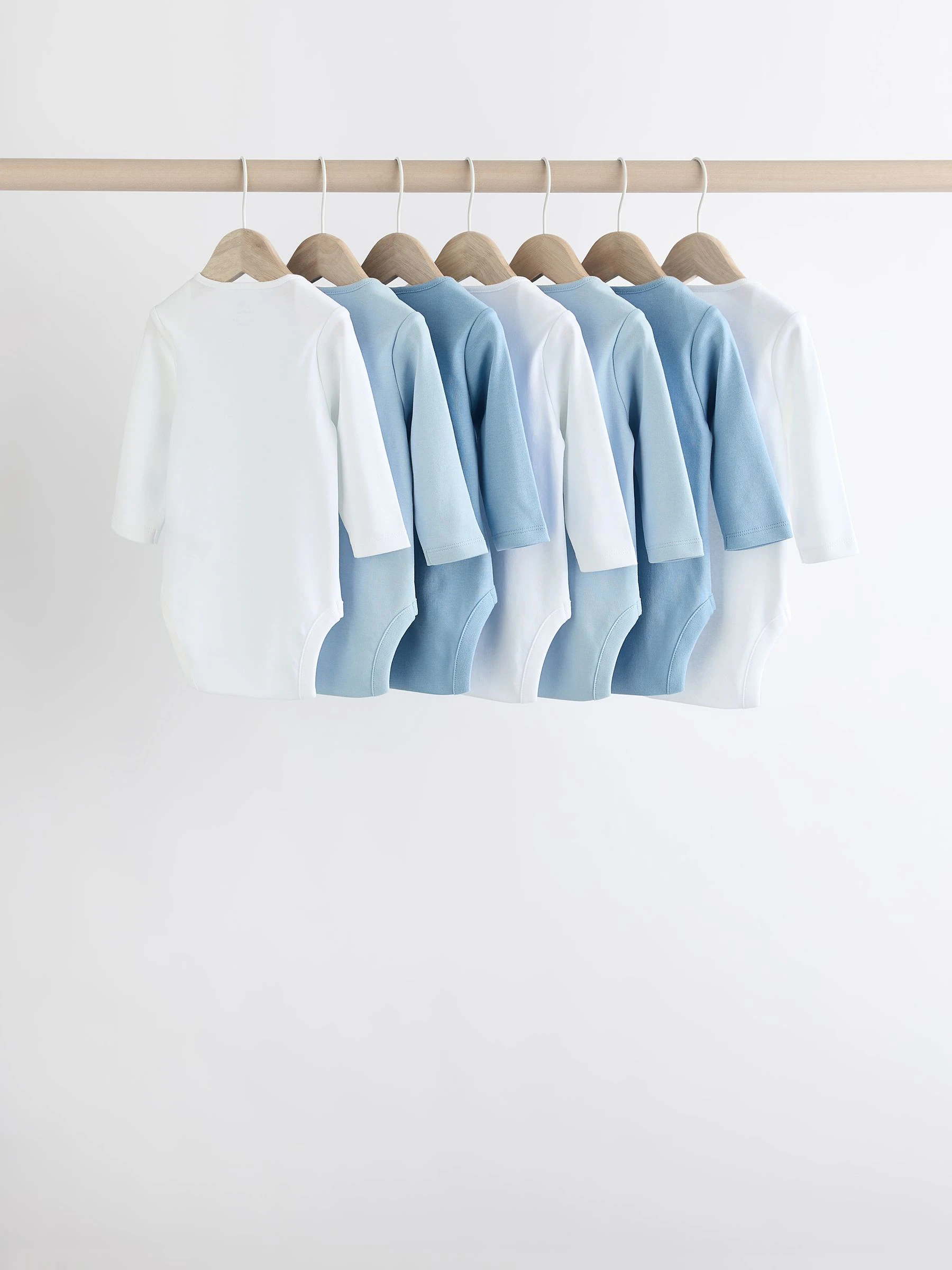 Blauw - Rompertjes met lange mouwen
