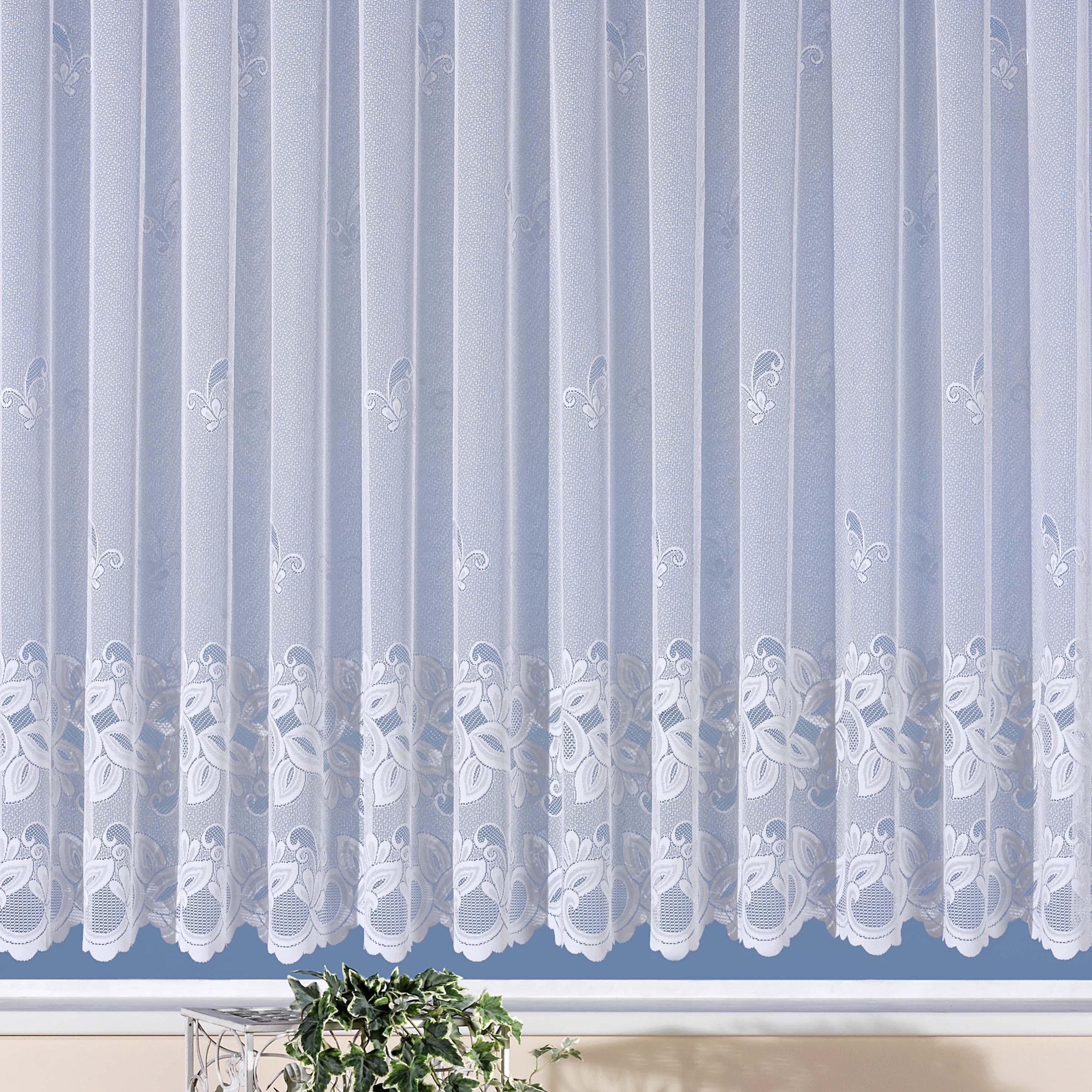Weckbrodt Gardine »Basel« Kräuselband 1 Stk. tlg. Jacquard, strukturiert, halbtransparent, Allover,Motiv, Bordüre, Store