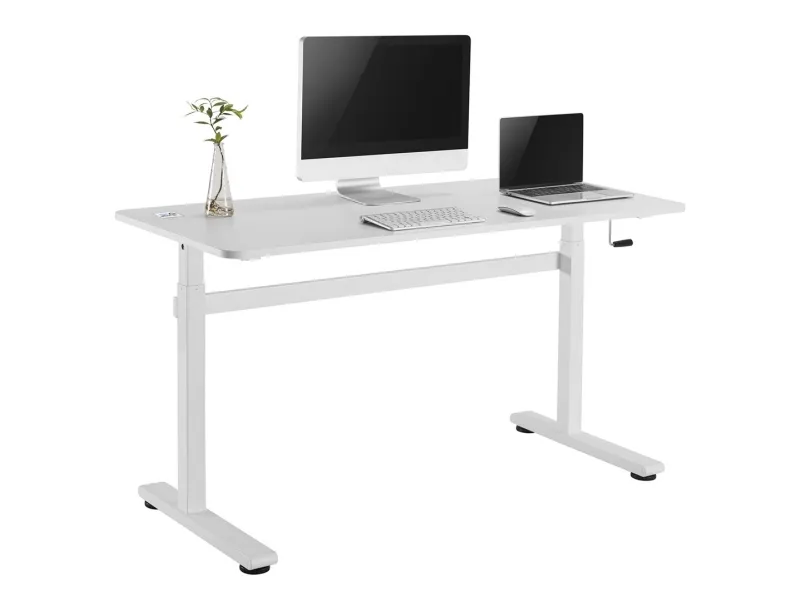 Ergo Office manuelt hæve-/sænkebord, maks. 40 kg, maks. højde 117 cm, med hæve-/sænkebord, ER-401 W