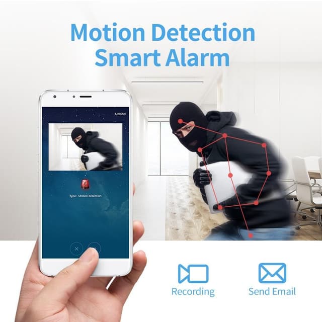 W9 Mini Spy Kamera Trådløs Wifi IP Hjemmesikkerhedskamera HD 1080P