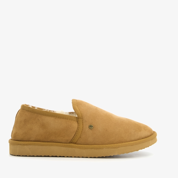Hush Puppies gevoerde heren pantoffels cognac