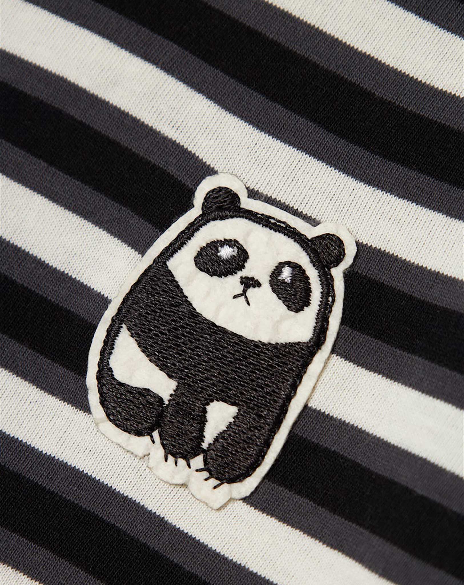 T-Shirt NMMDIKE PANDA gestreift in black