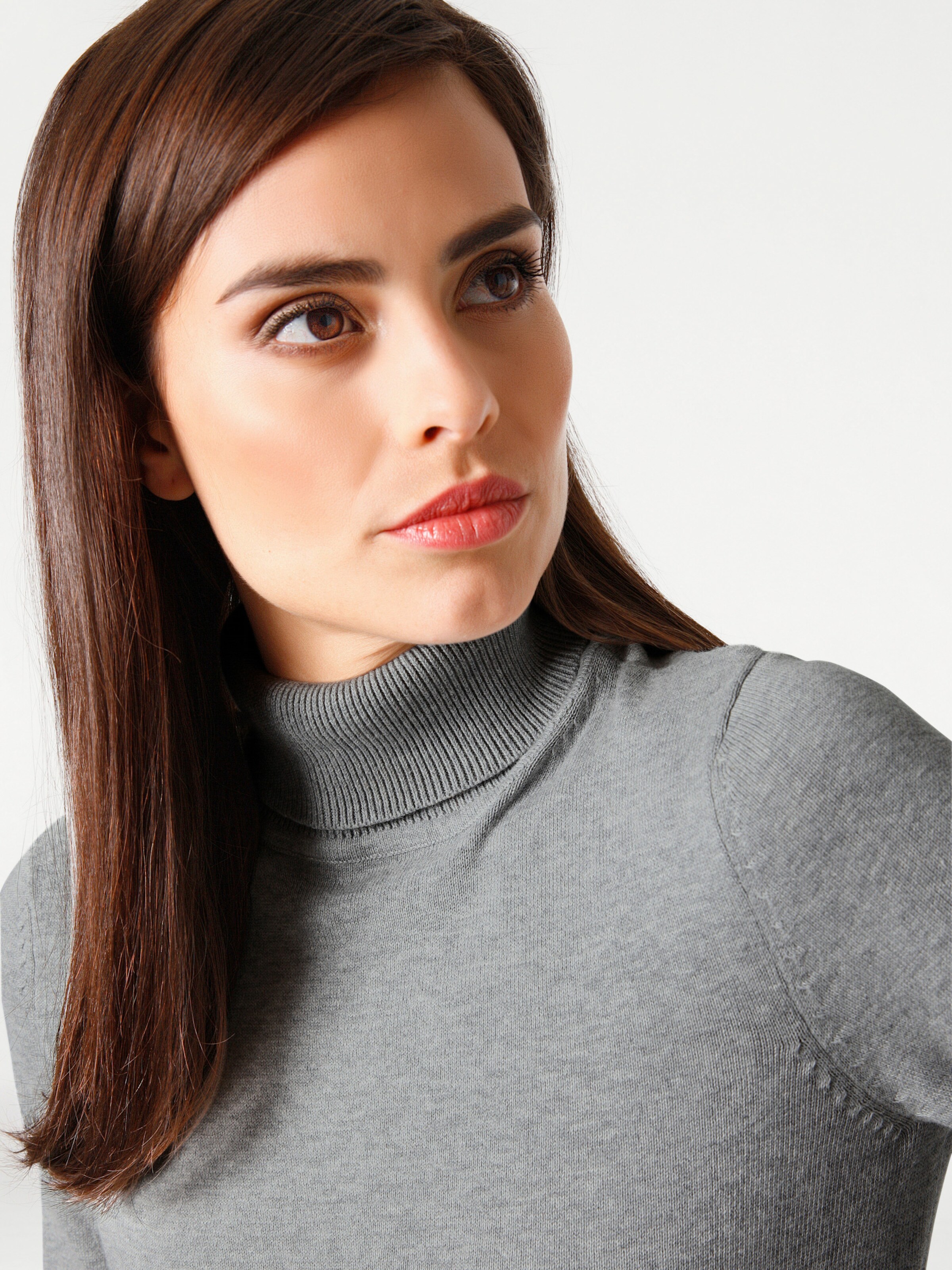 heine Rollkragenpullover in grau-melange
