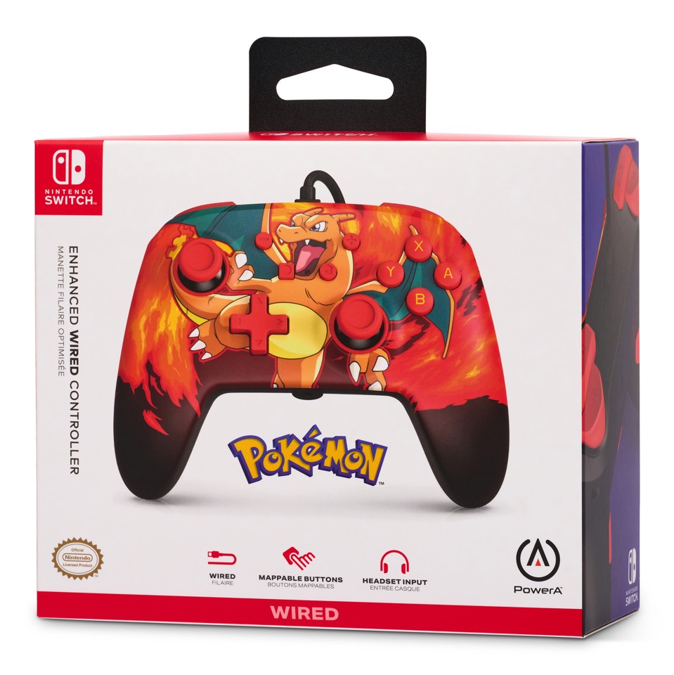 PowerA Enhanced Wired Controller - Nintendo Switch - Charizard Vortex