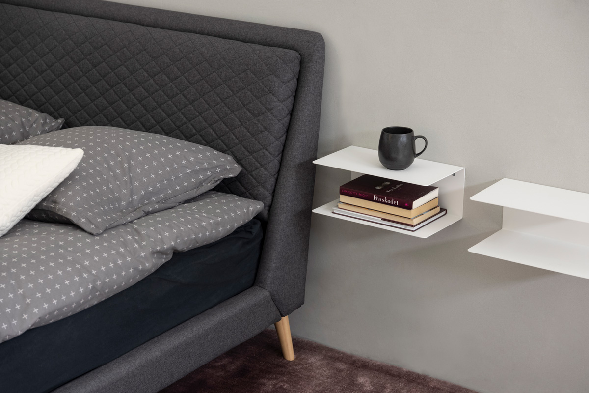 Wandplank Yara metaal Wit