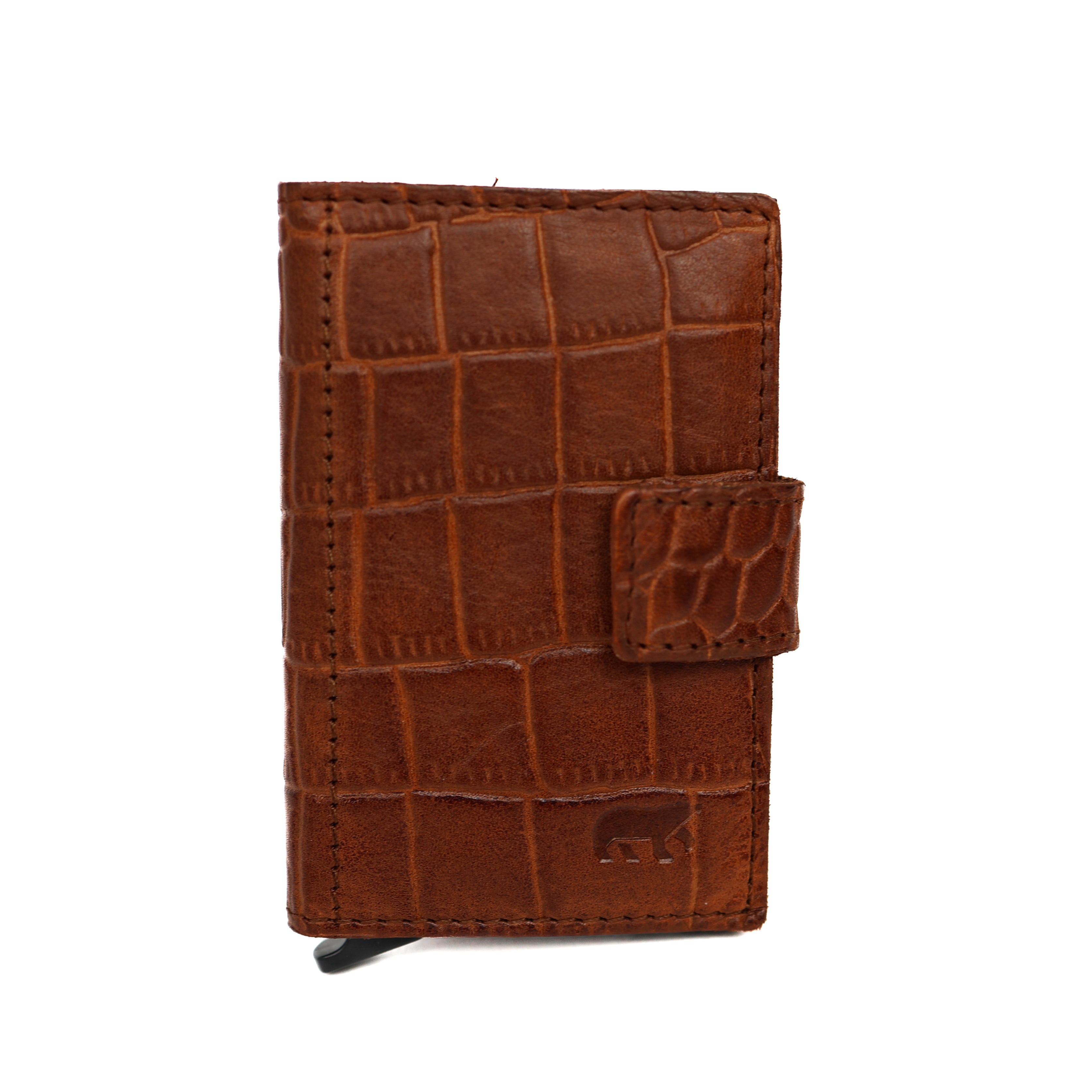 RFID Pasjeshouder 'Pip' cognac croco Croco cognac