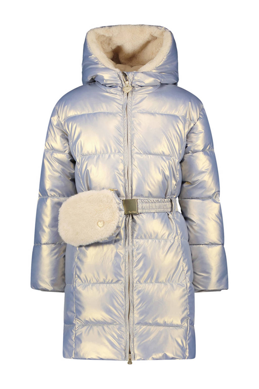 Le Chic gewatteerde winterjas BIRDO zilverblauw