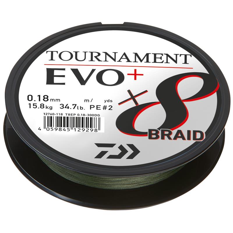 Tresse Daiwa Tournament 8 Braid Evo+ - Vert - 135M