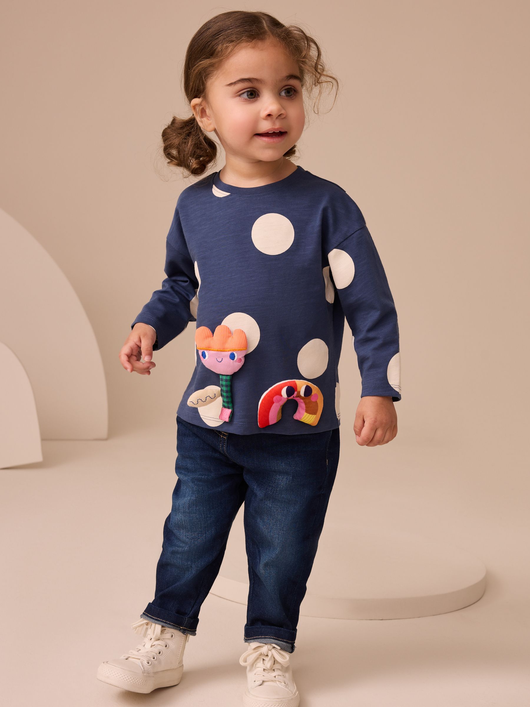Regenboog - Tops met lange mouwen set van 4 (3mnd - 7 jr)