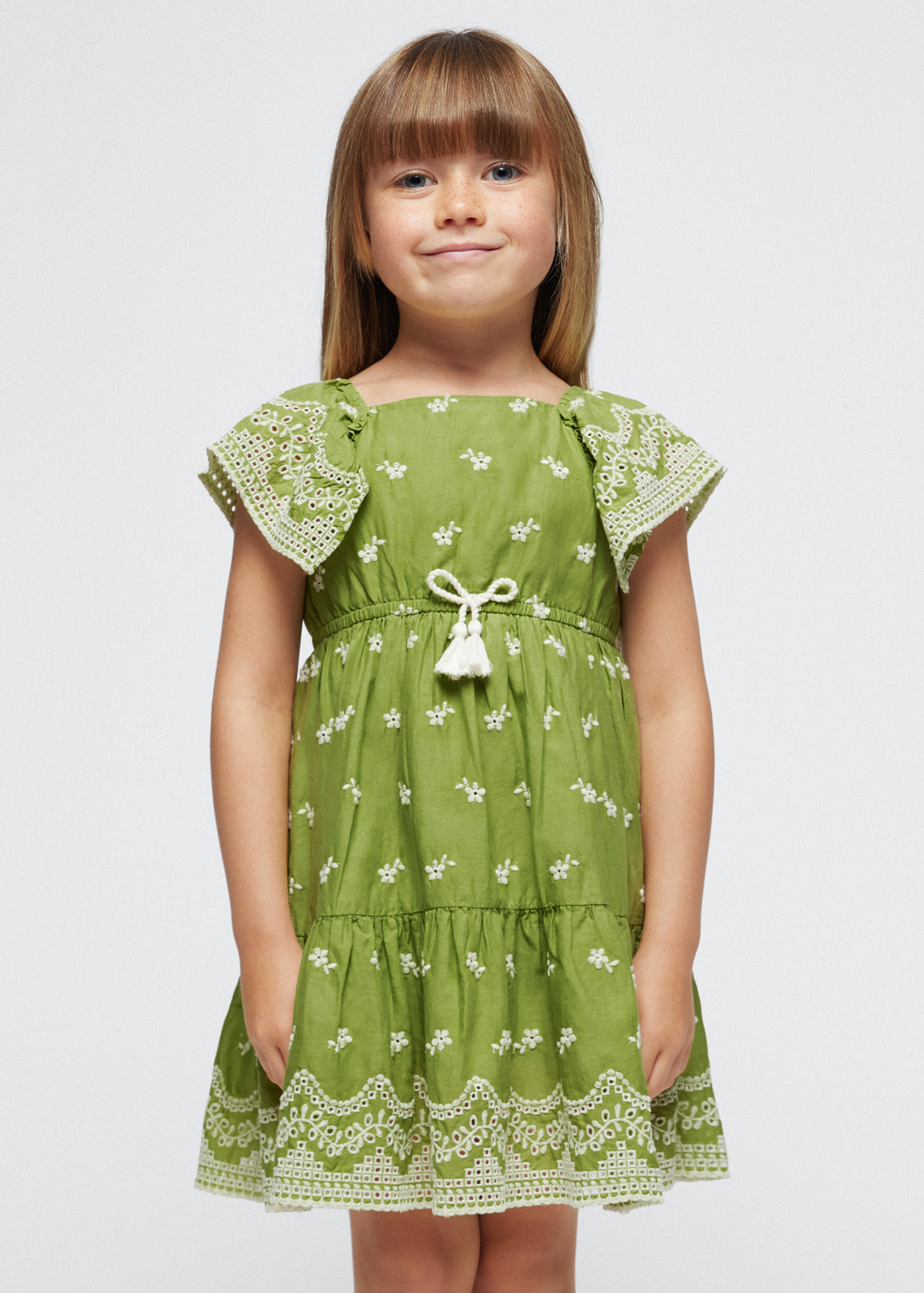Vestido bordado contrastante da Honey Girl
