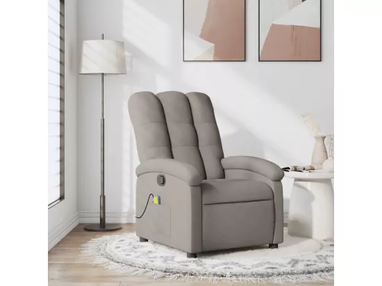 Fauteuil de massage inclinable Taupe Tissu