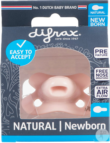 Difrax Sucette Natural Newborn Blossom 1 Pièce