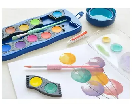 Penselsæt - 4 str. i pastel farver