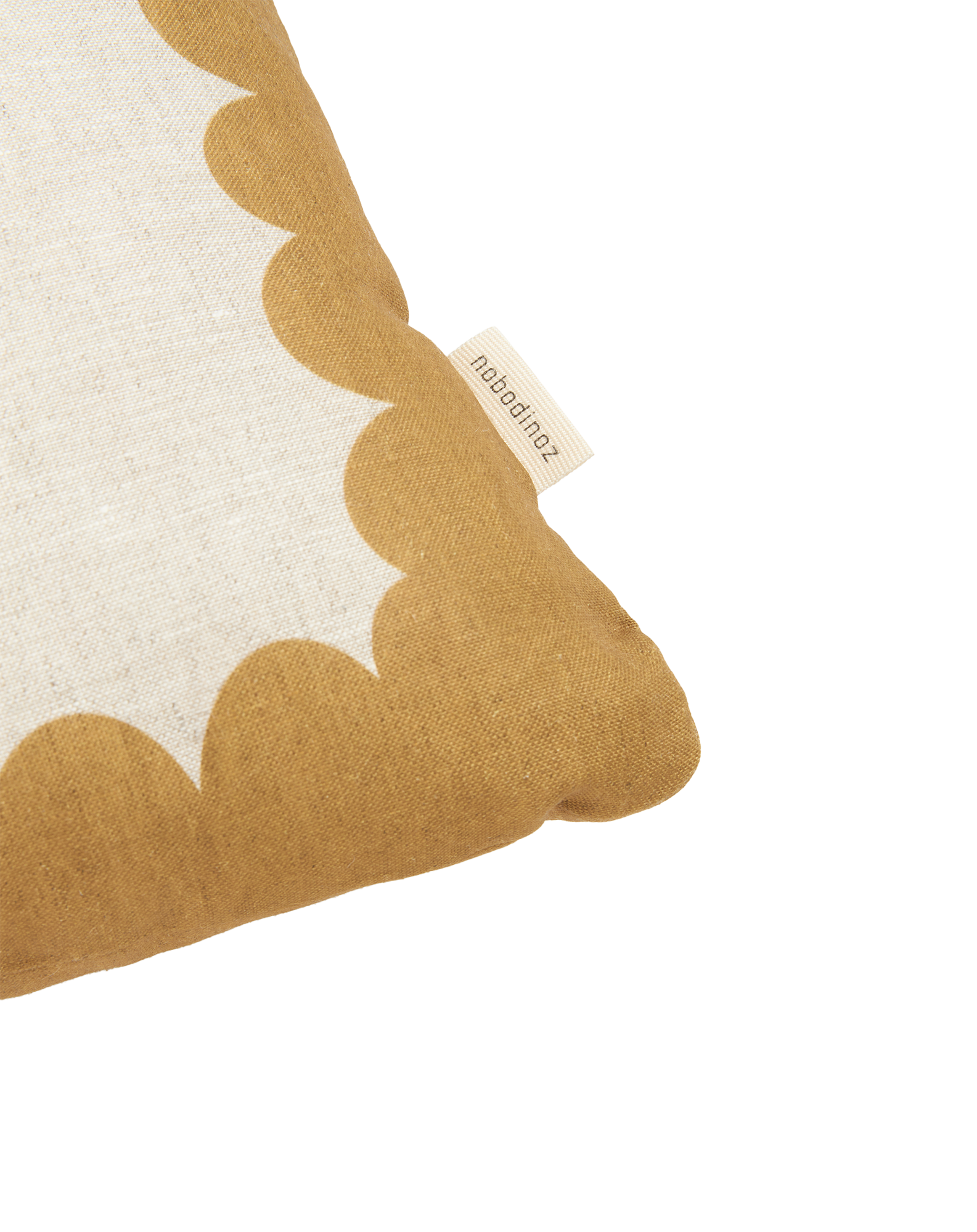 Coussin rectangulaire en lin français vibes l | Jaune