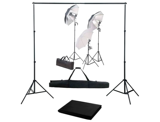 VIDAXL - Flash Kit de studio photo avec ensemble d'éclairage et toile de fo...