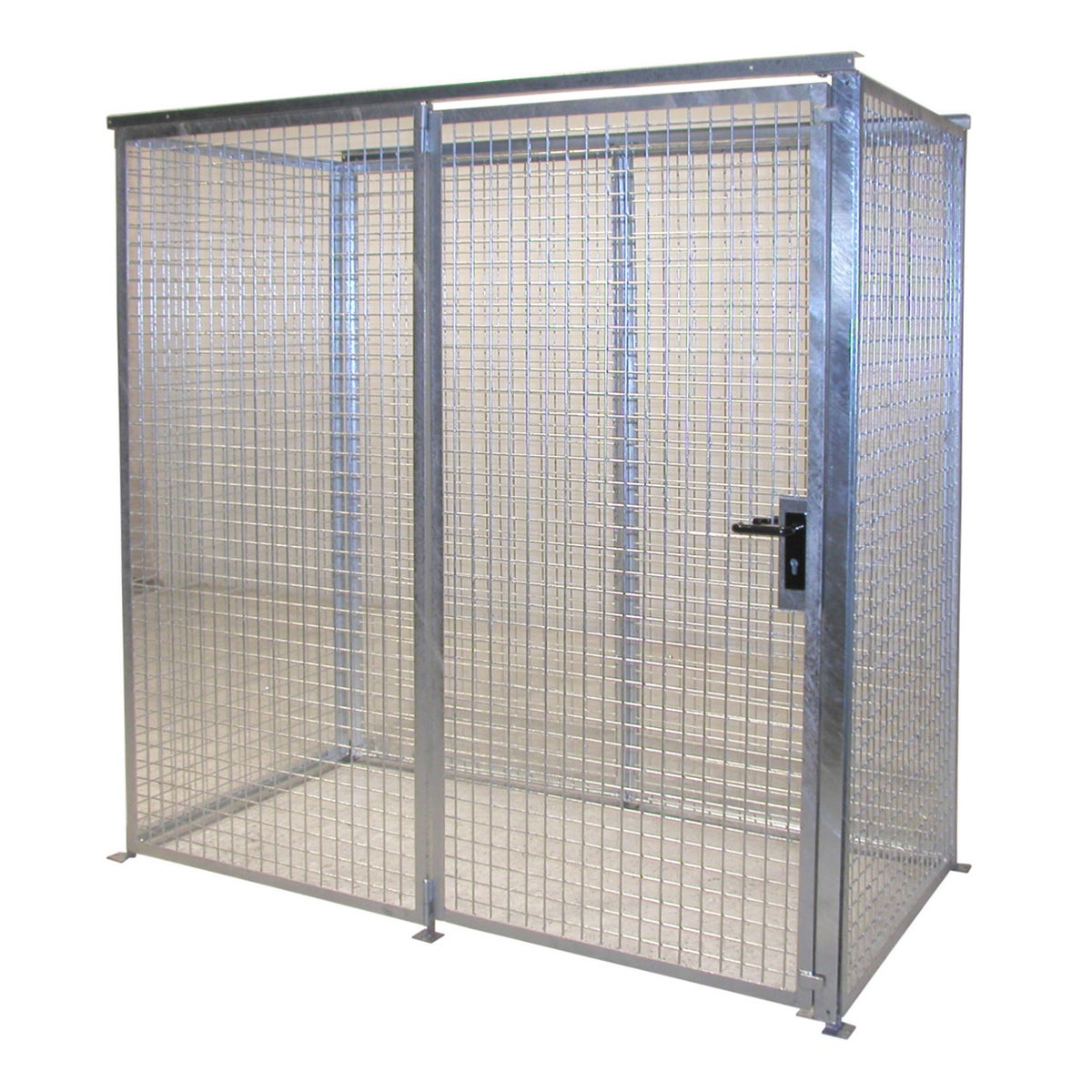 Bauer gasflessencontainer GFC-M1, zonder dak, draaideur voor 32 gasflessen Ø 230 mm