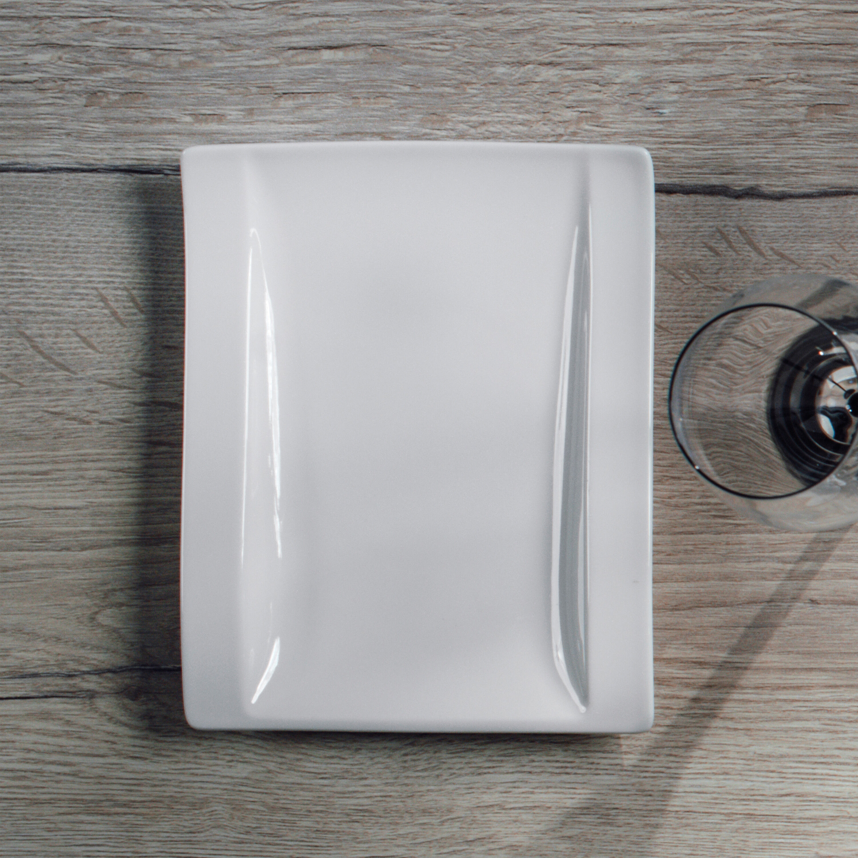 NewWave Bread plate White, 7.3'' x 5.9'', Premium Porcelain